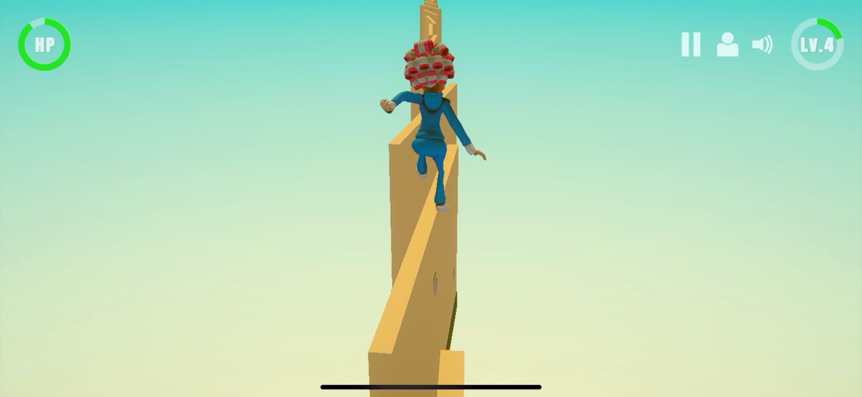 Sky Run mobile game screenshot with challenging level design